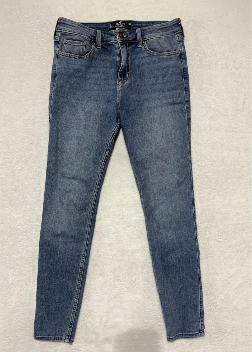 Hollister Jeans Womens 8R W29 High Rise Super Skinny Medium Wash Stretch Denim
